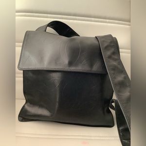 Chanel CC Logo Lambskin Leather Messenger Crossbody